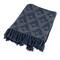Hello Honey® Blue Azure Triad Cotton Blend Throw with Fringe